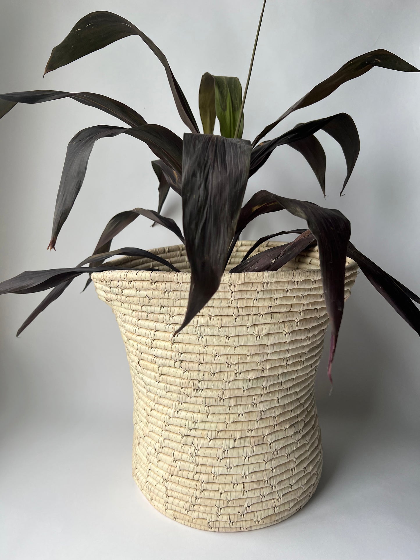 Handwoven Palm Leaf Planter