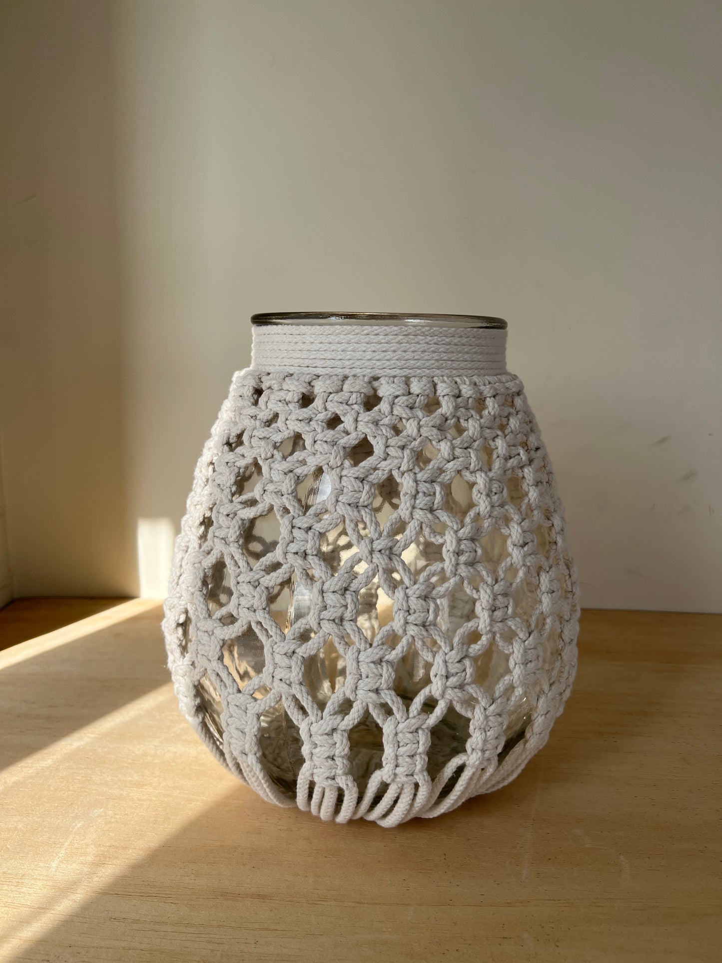 Macrame Glass Vase