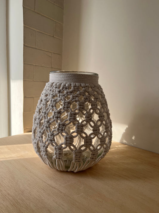 Macrame Glass Vase