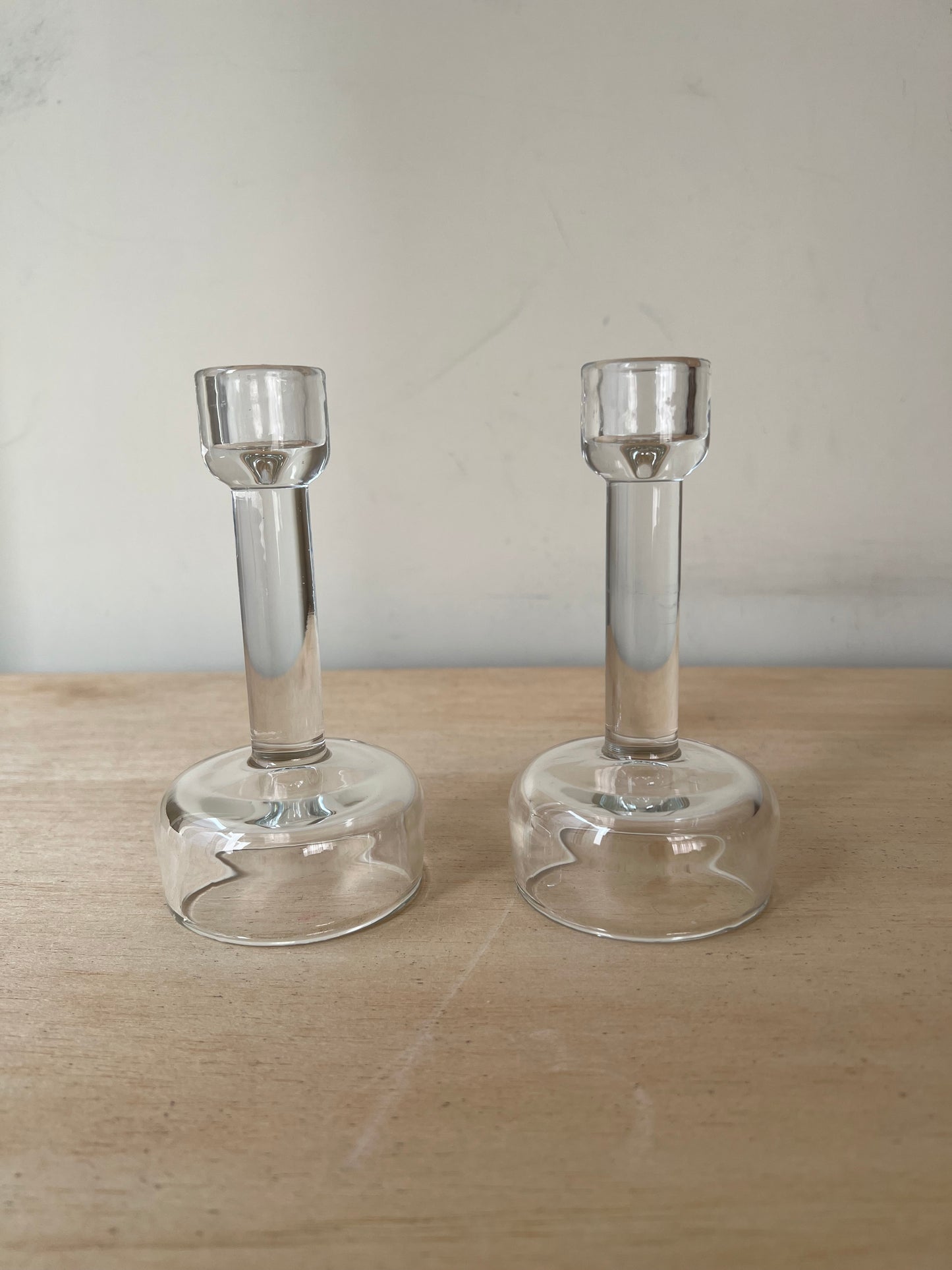 Contemporary Glass Candle Stand - Single