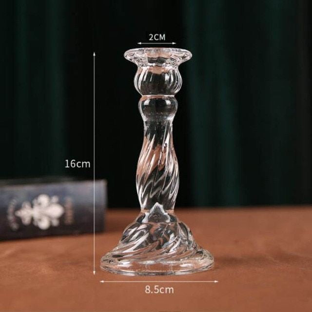 Twirling Glass Candle Stand - Single