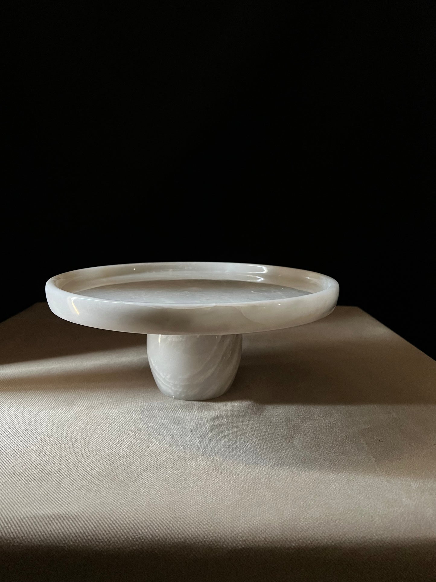 The Bare Space - White Marble Cake Stand