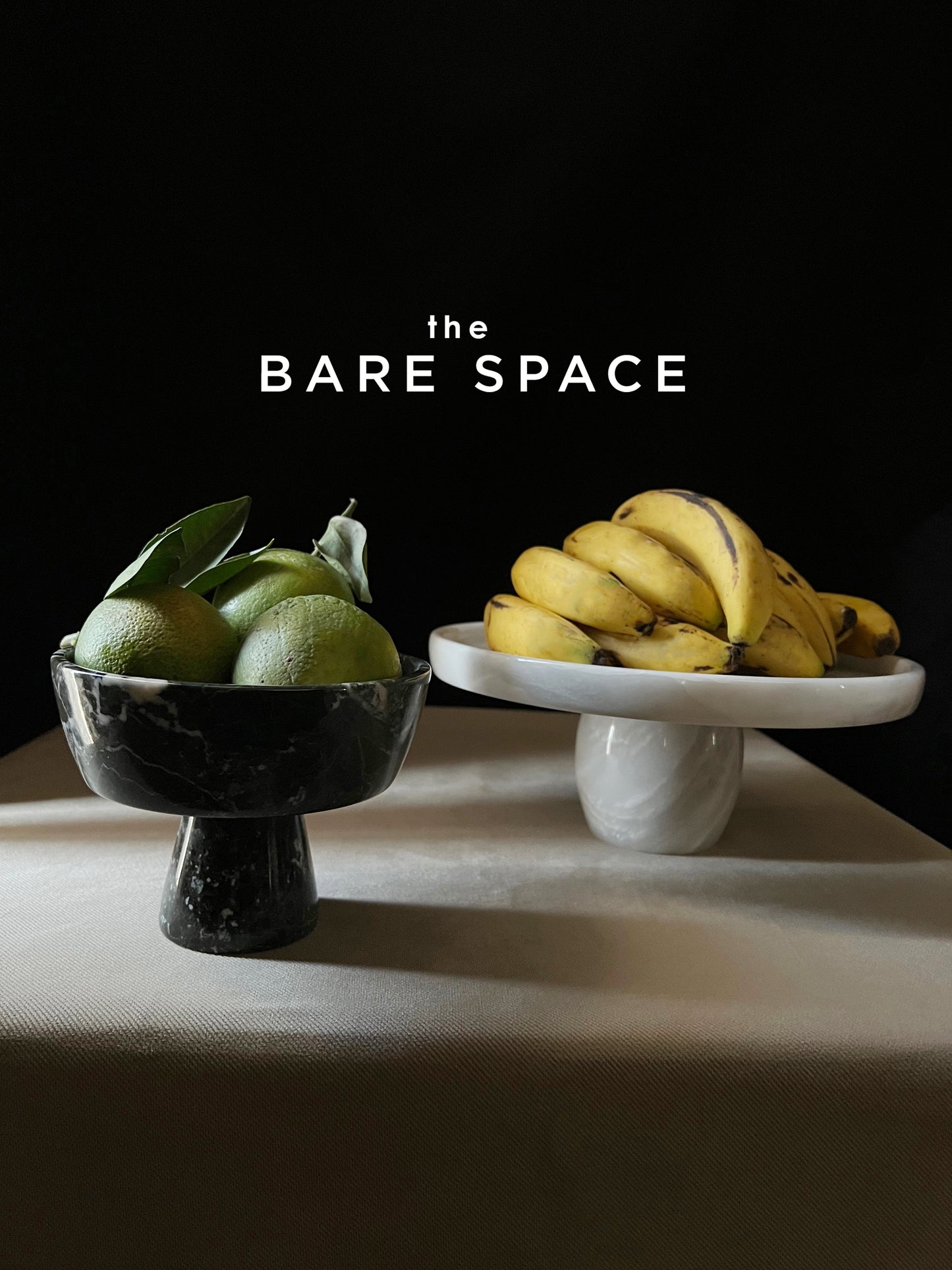 The Bare Space - White Marble Cake Stand