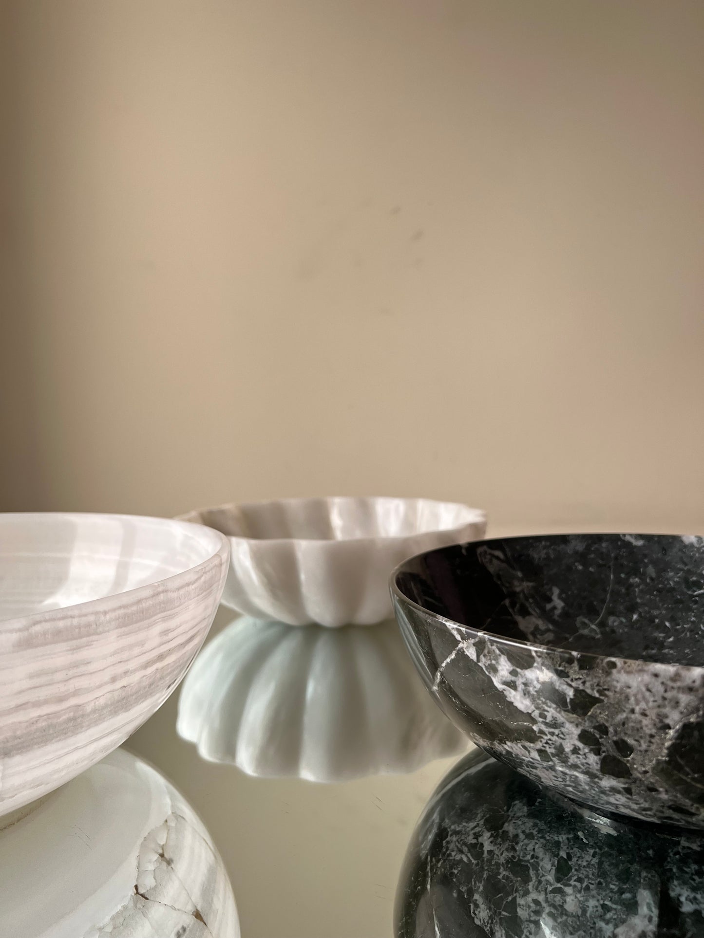 The Bare Space - Black Multipurpose Marble Bowls