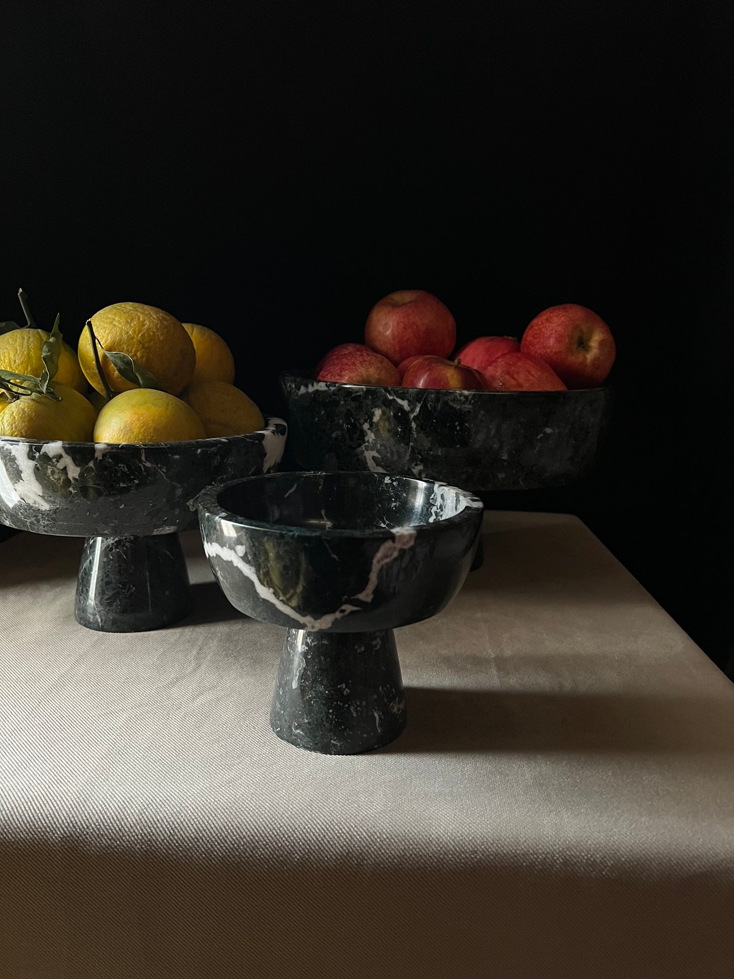 Black Pedestal Bowl