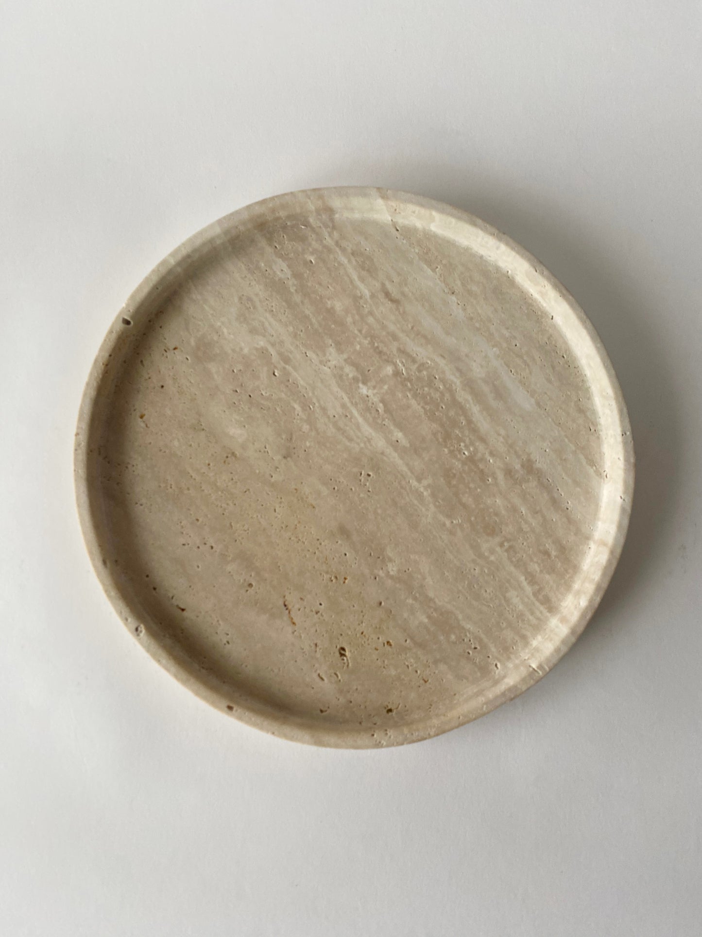 Round Travertine Tray