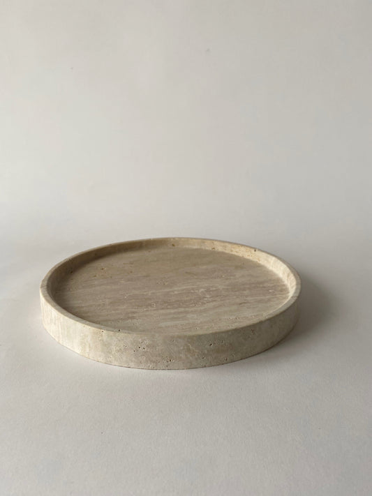 Round Travertine Tray