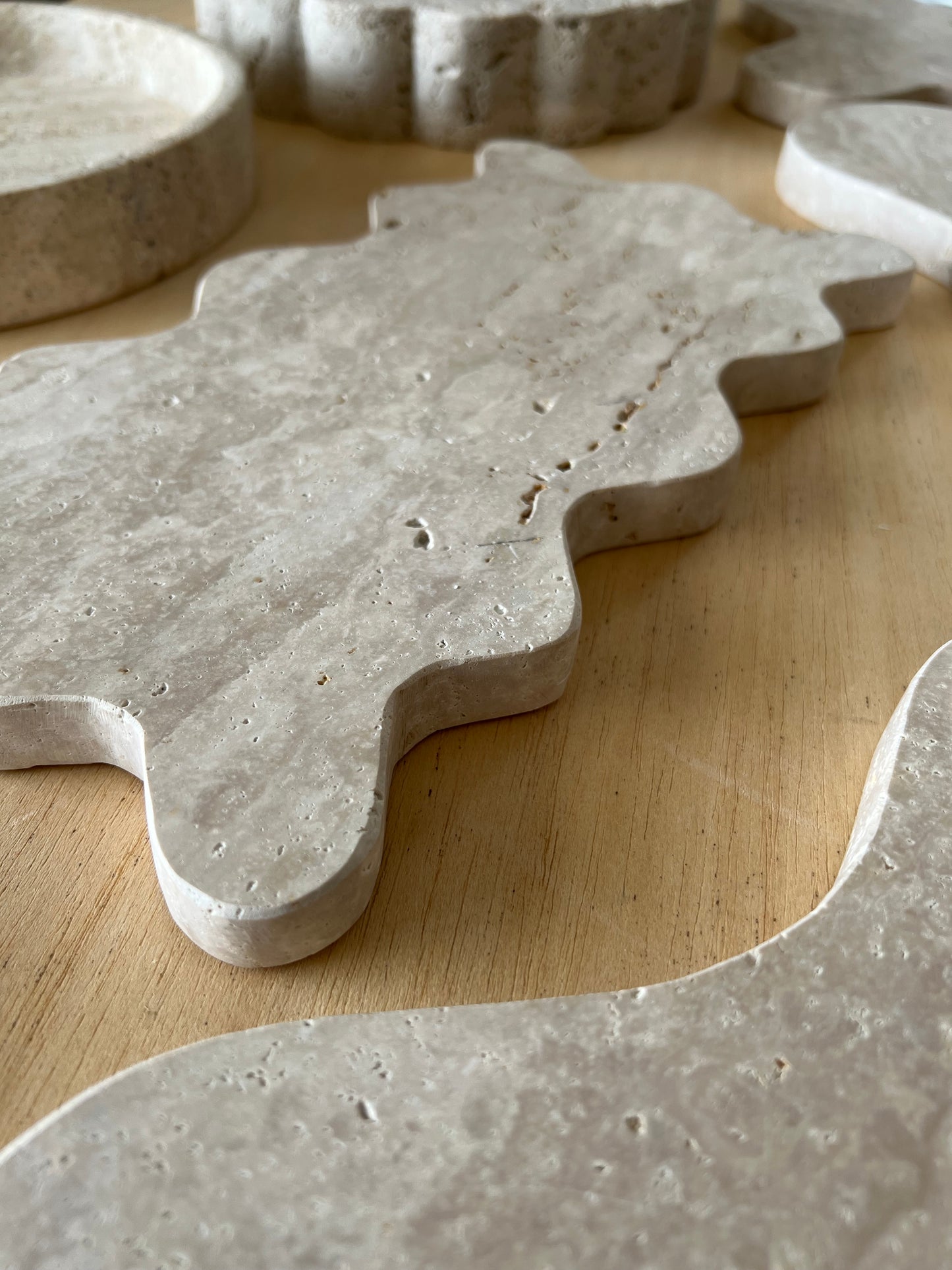 Zigzag Travertine Tray