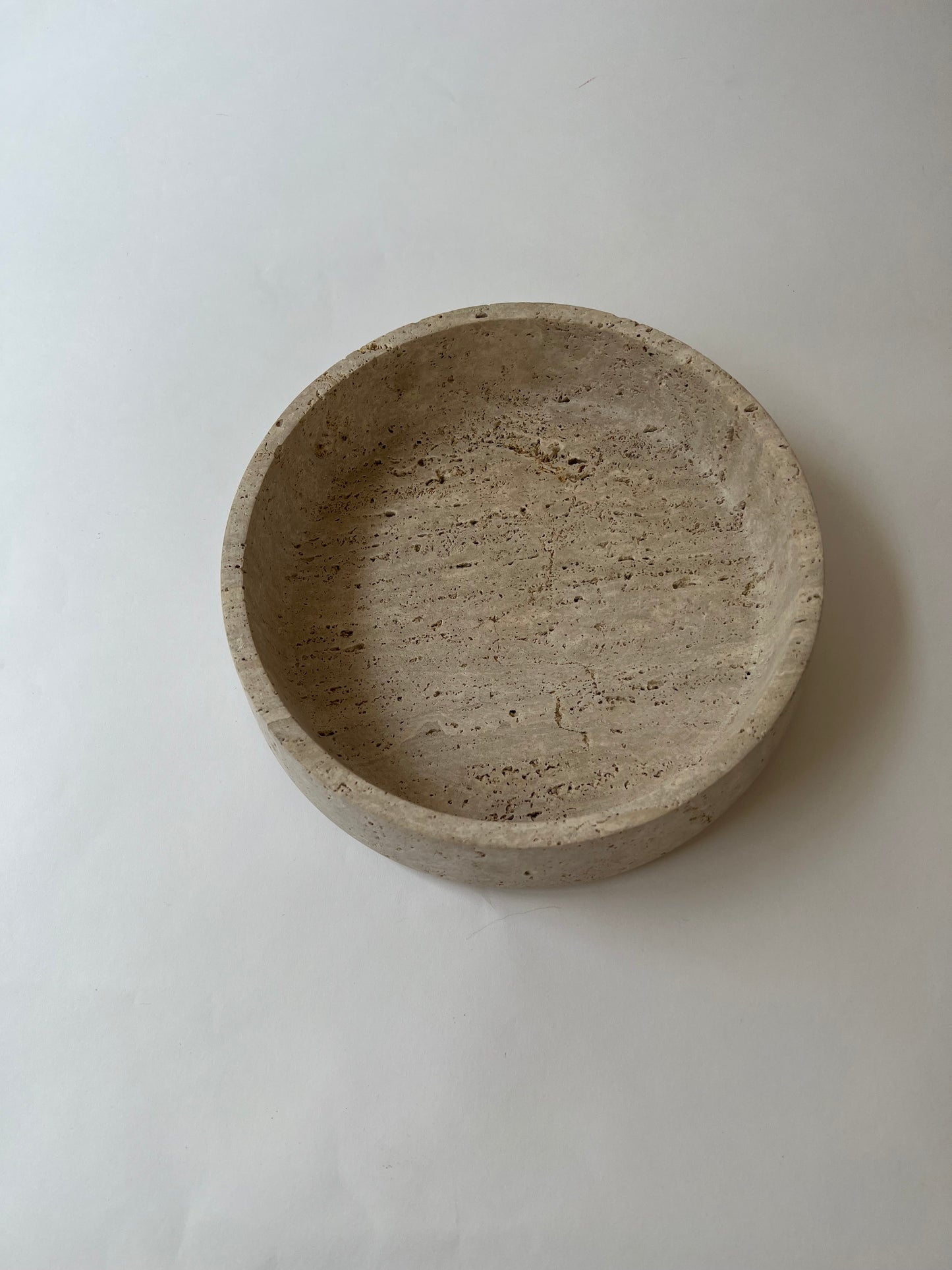 Travertine Wide Base Bowl