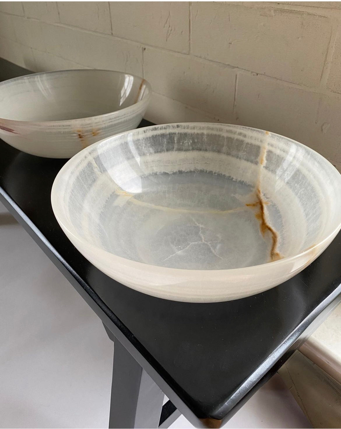 White Marble Translucent Bowls