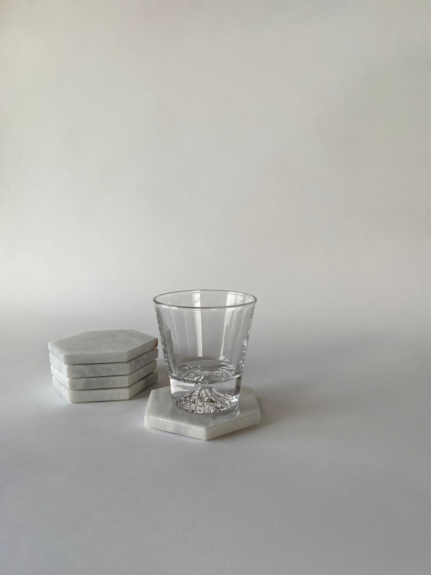 Marble Hexagon Coaster set of 4