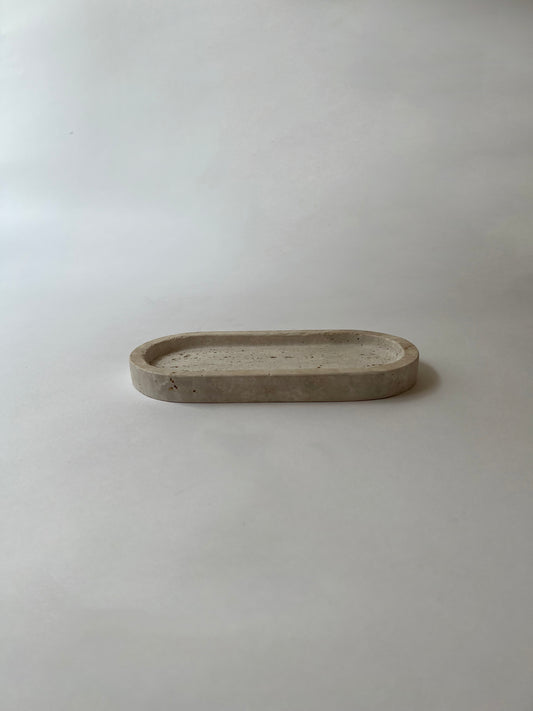 Mini Oval Travertine Tray