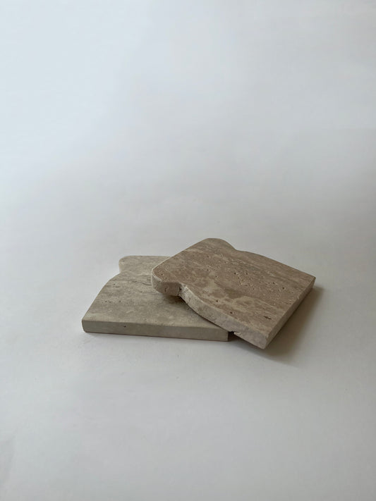 Travertine Loaf Coasters - Set of 4