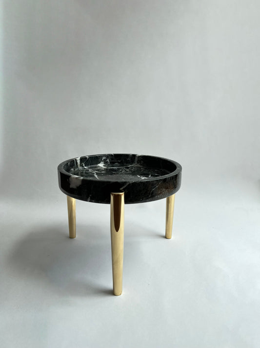 Brass Stand with Marble Tray