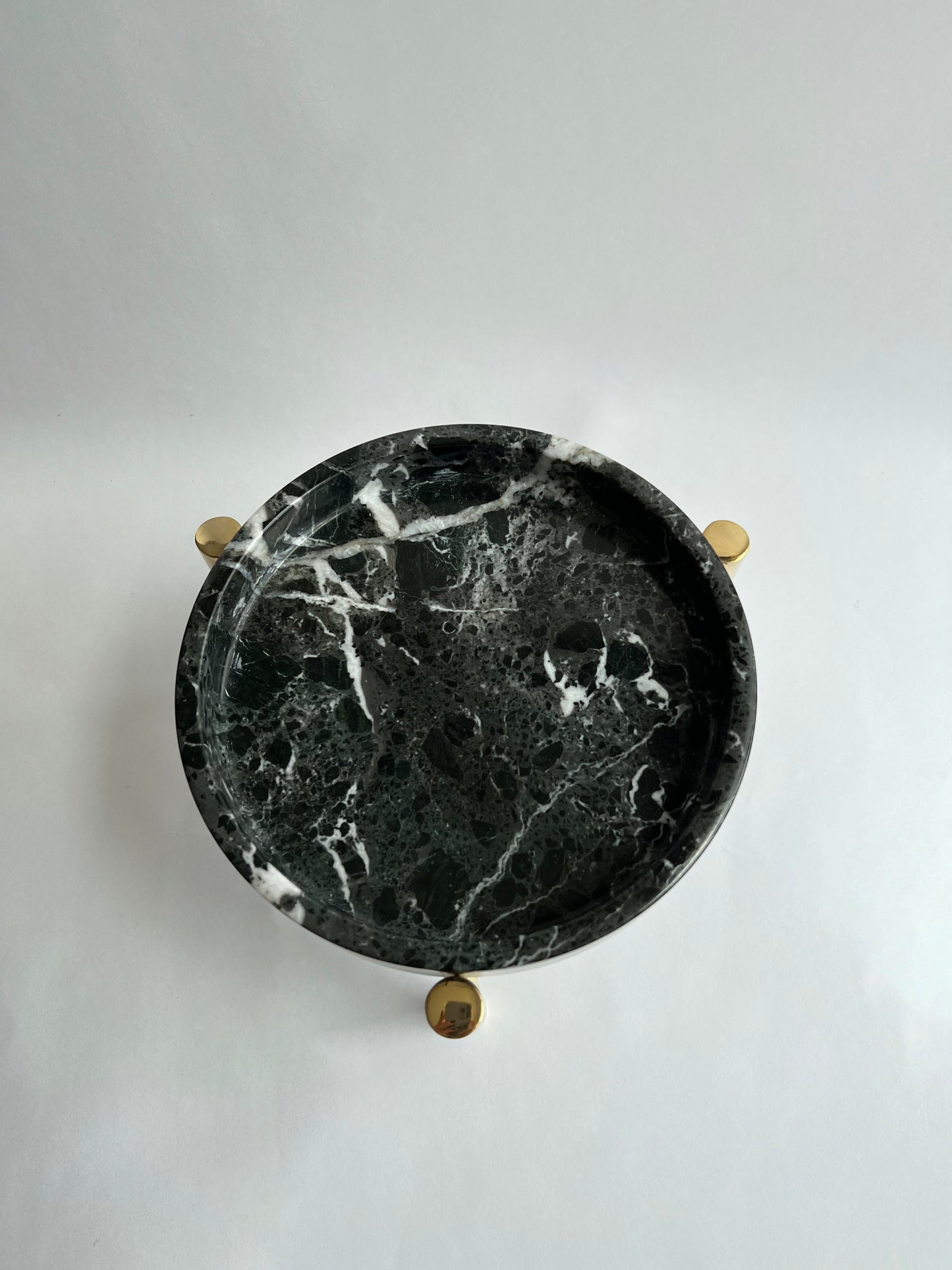 Brass Stand with Marble Tray