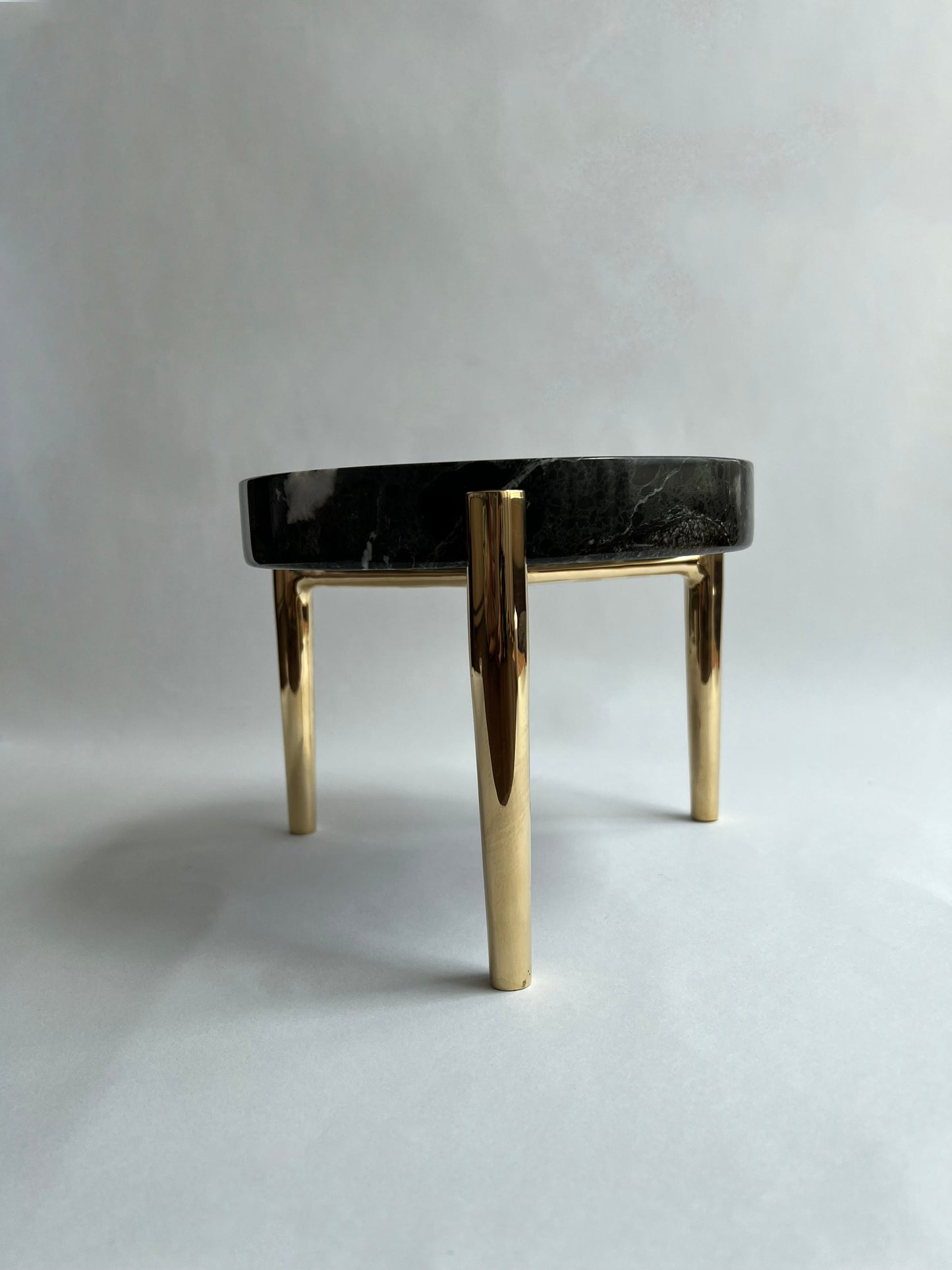 Brass Stand with Marble Tray