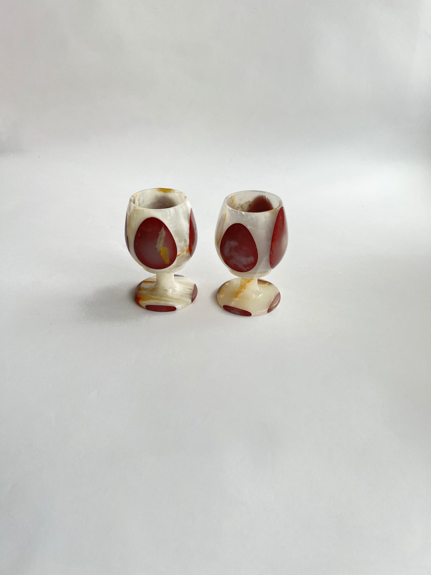 Decorative Marble Glasses - Set of 2