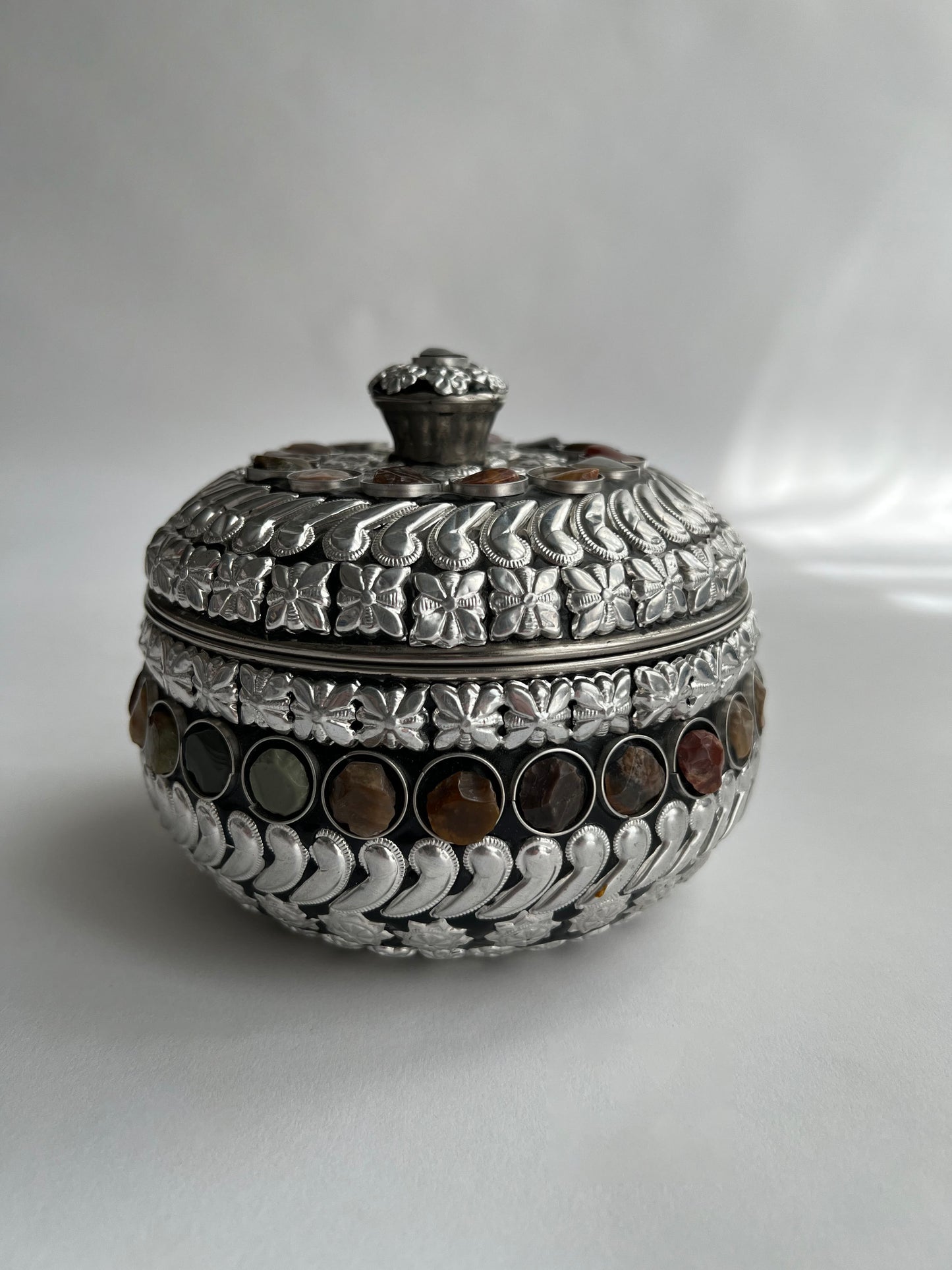 Engraved Metal Trinket Box