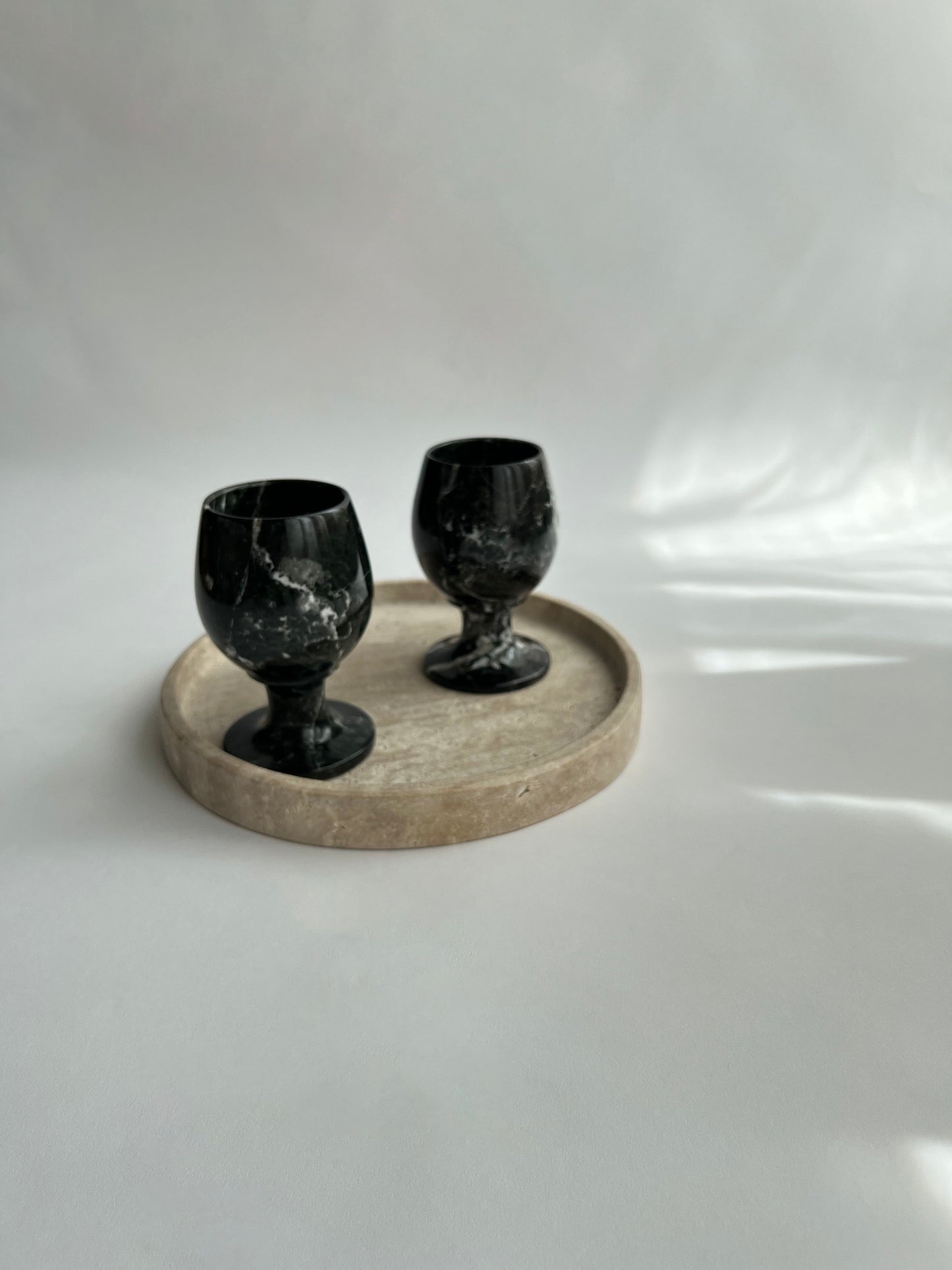 Decorative Marble Glasses - Set of 2