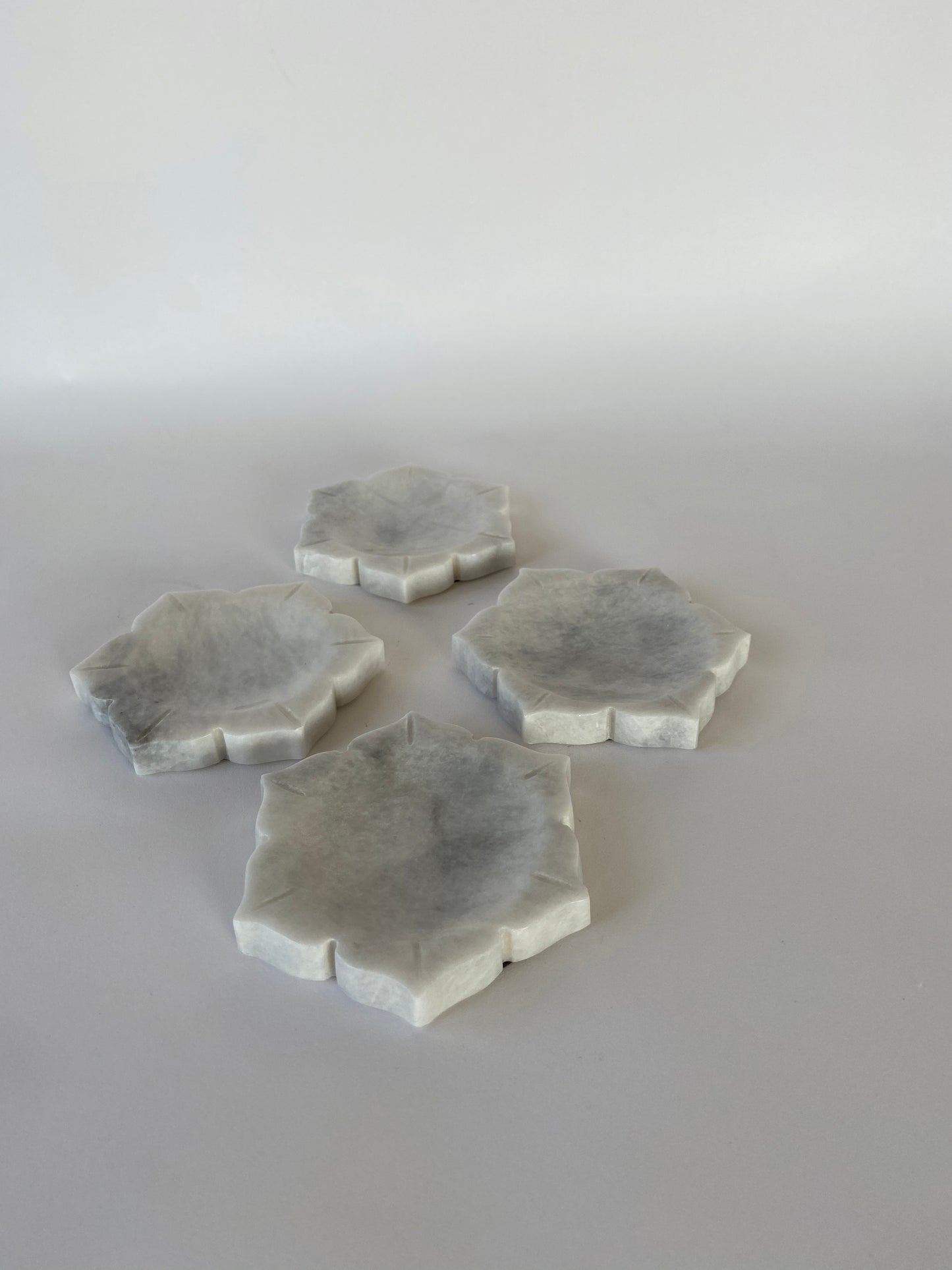 Floral Marble Coaster set of 4