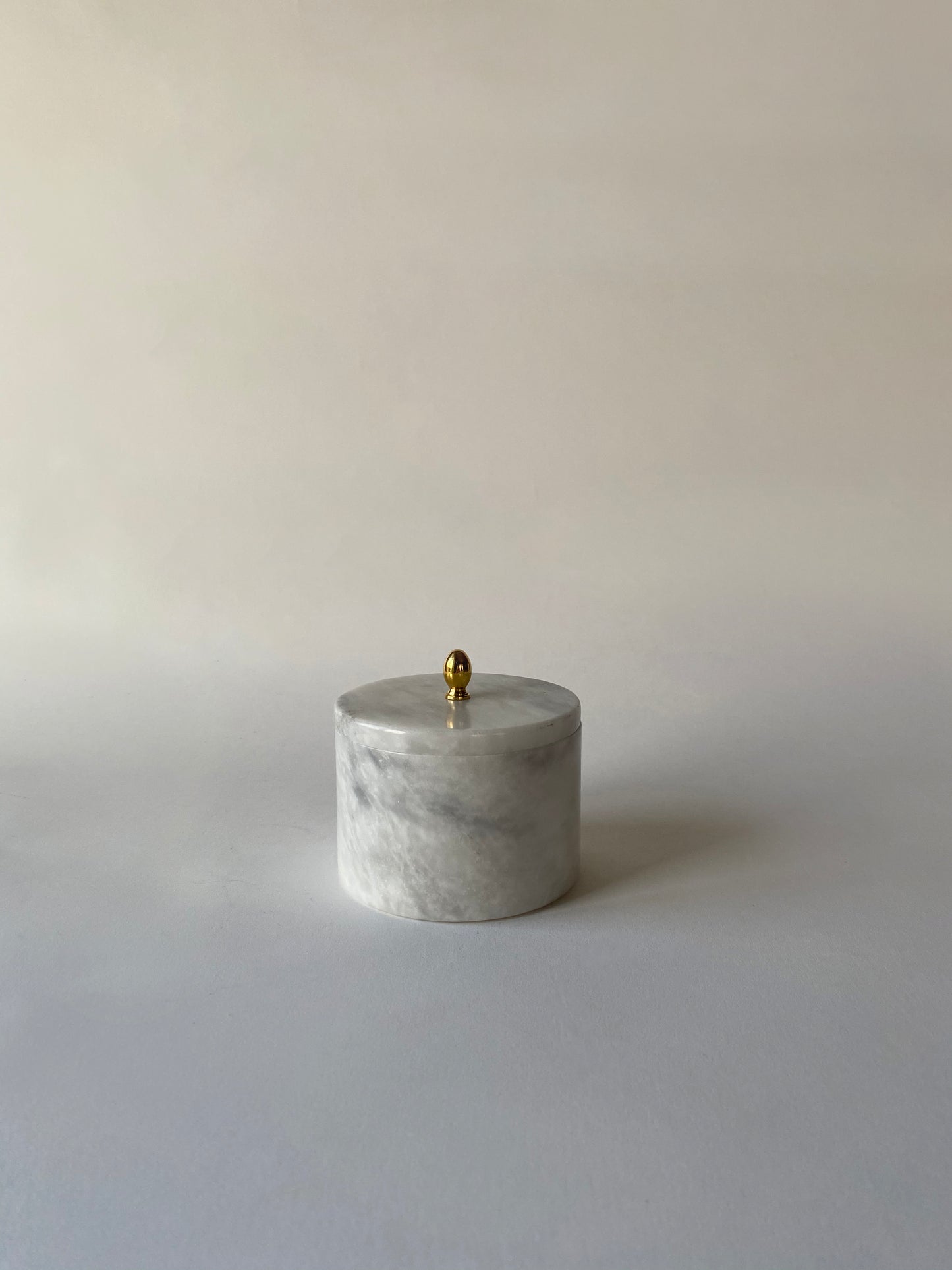 Marble Jar with Brass Knob