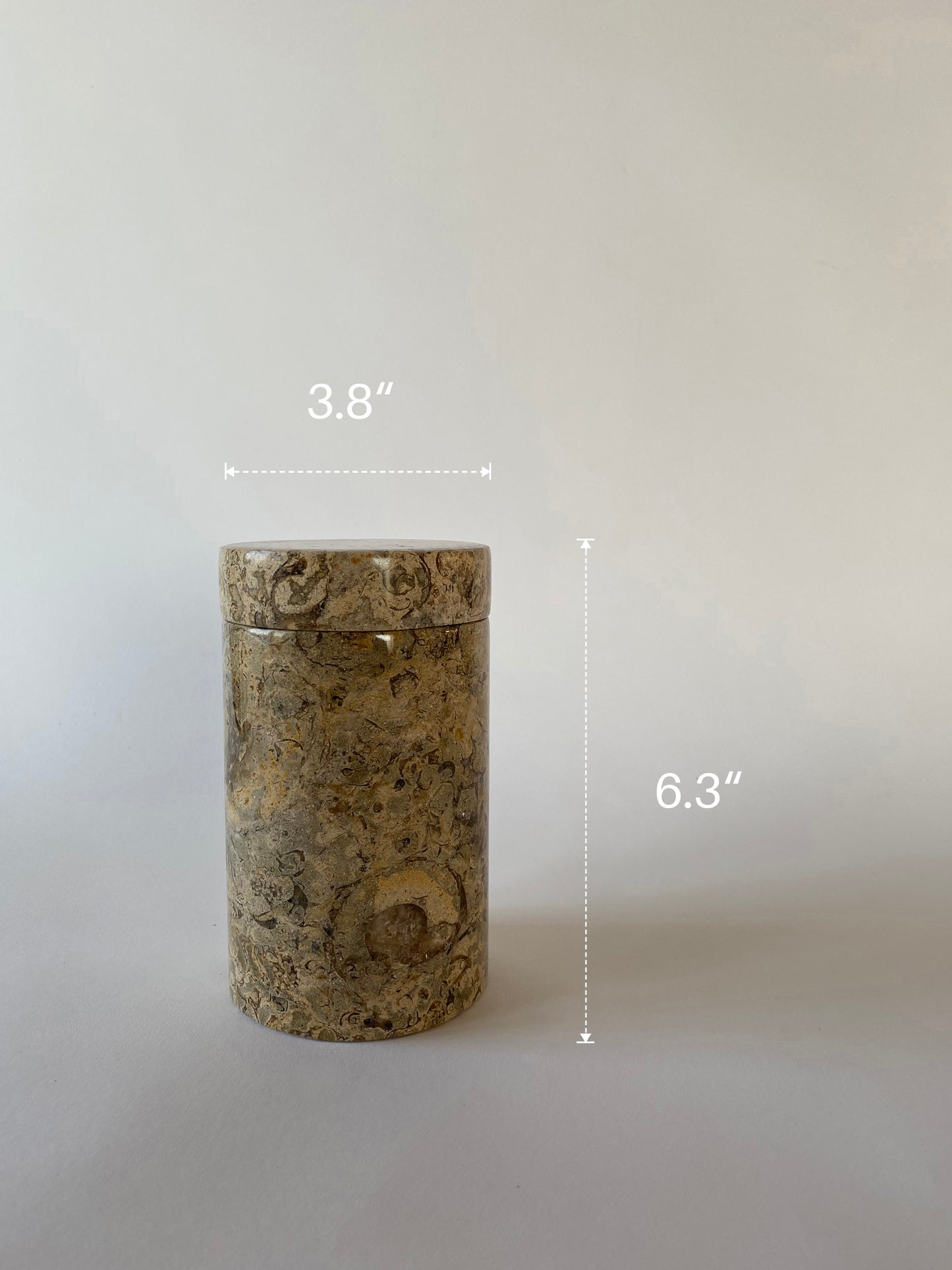 Multi Purpose Cylindrical Marble Jar