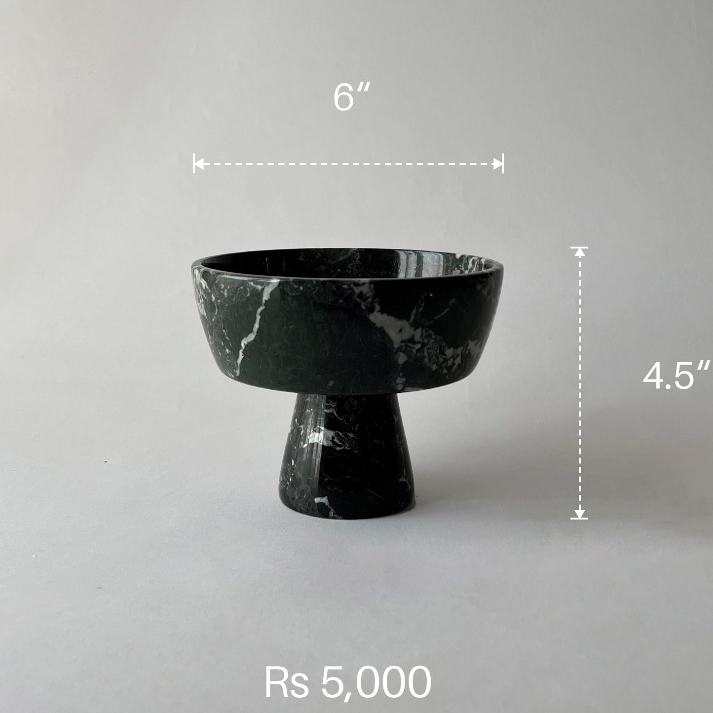 Black Pedestal Bowl