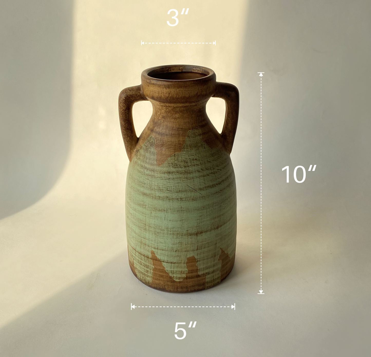 The Bare Space - 2 Pc Vase Set - Wooden Effect