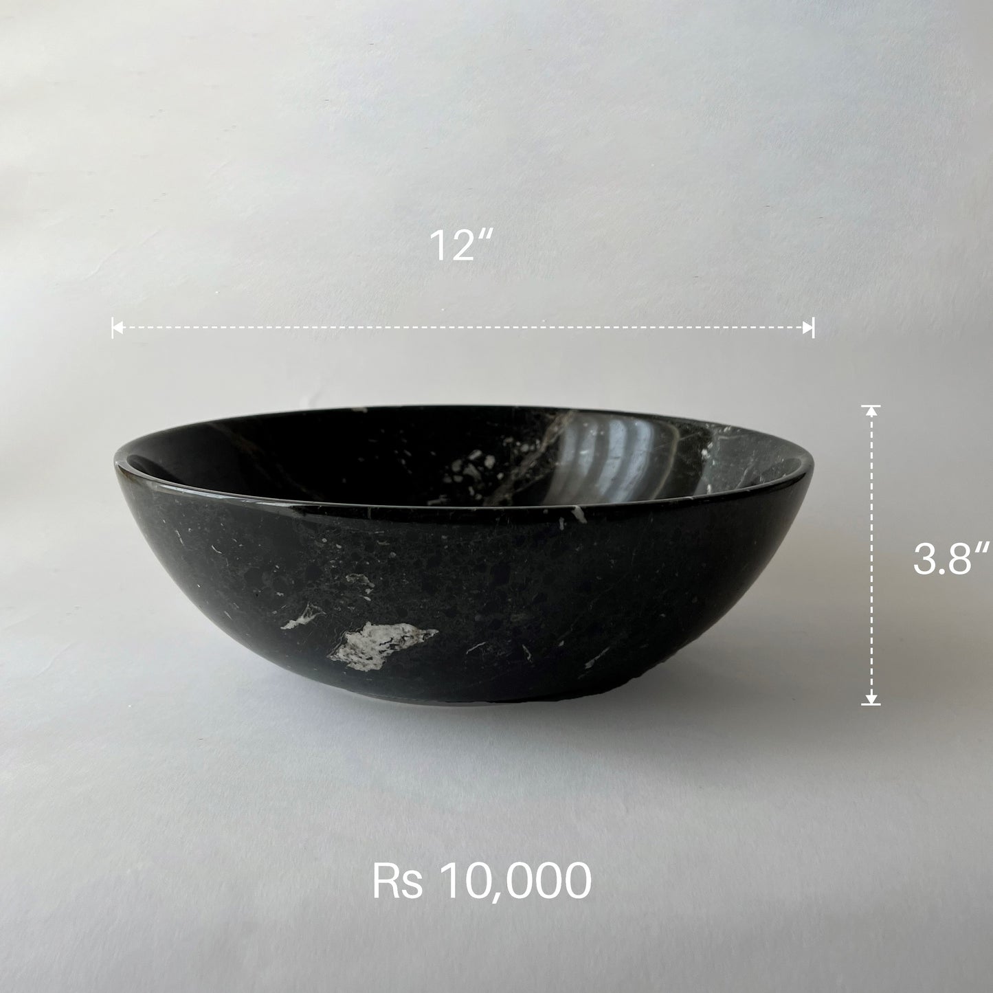 The Bare Space - Black Multipurpose Marble Bowls